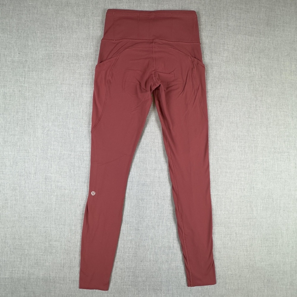 Lululemon Pants Womens 4 High Rise Yoga Leggings Pockets Workout Athletic Gym - Picture 2 of 9